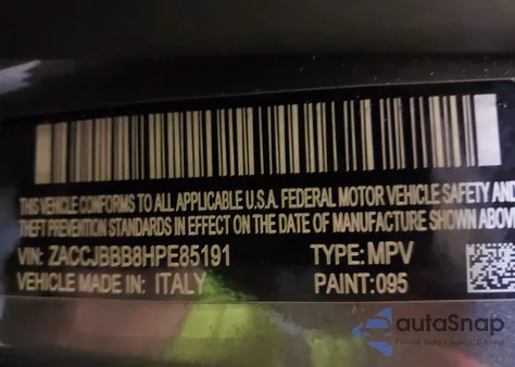 2017 Jeep Renegade Latitude 4X4 из США, поврежденный, VIN ZACCJBBB8HPE85191